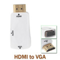 HDMI para VGA com adaptador de adaptador de áudio Compatível com computador